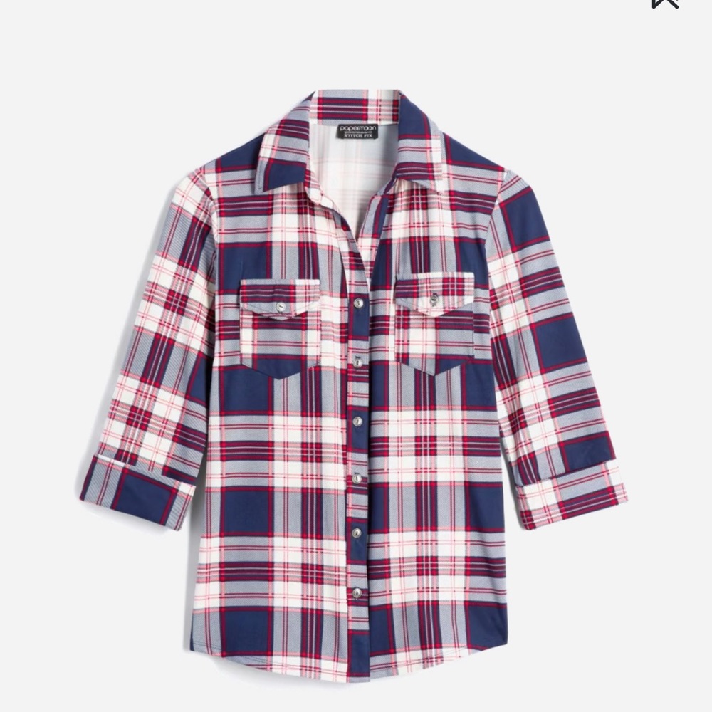 Papermoon Balsman Button Down Knit Top, 2xl